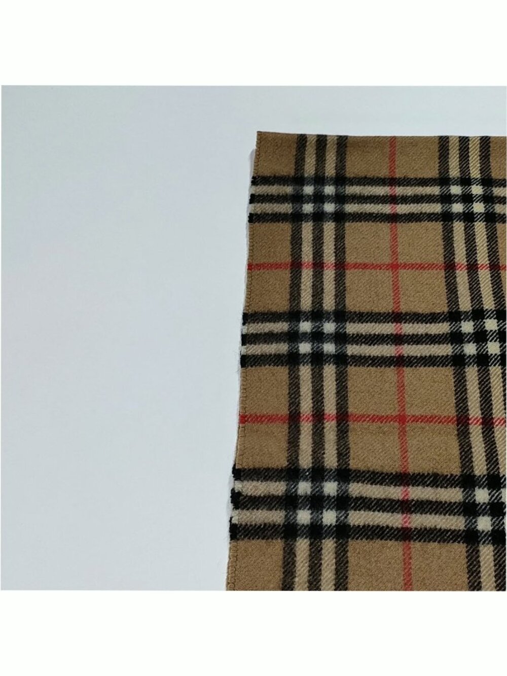 Authentic Burberry Classic Check Cashmere Scarf Beige - Picture 9 of 10